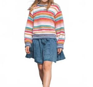 NEW FEATHER 4 ARROW girls tessa denim skirt in blue